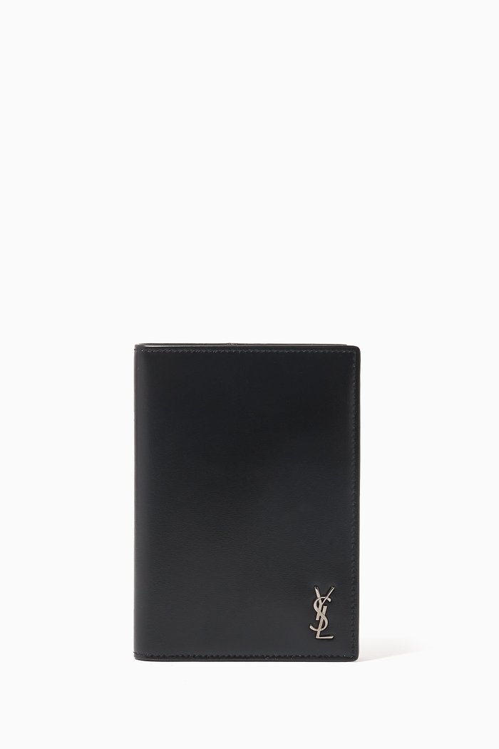 

Tiny Cassandre Passport Case in Calf Leather, Black