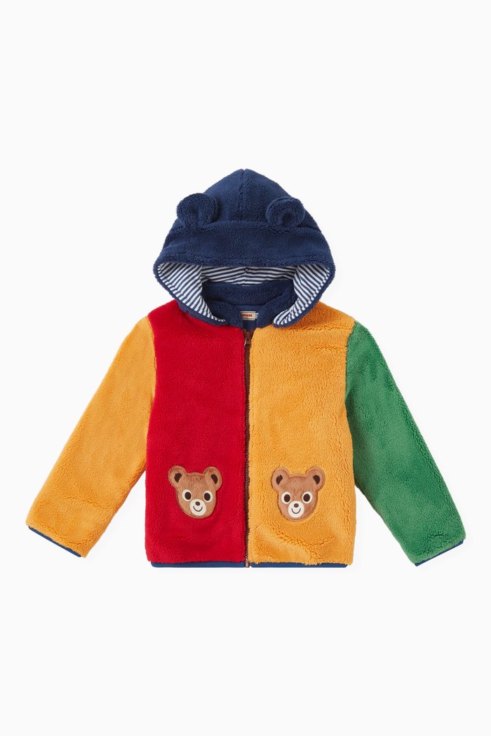 

Fuzzy Bear Hoodie in Fleece Fabric, Multicolour