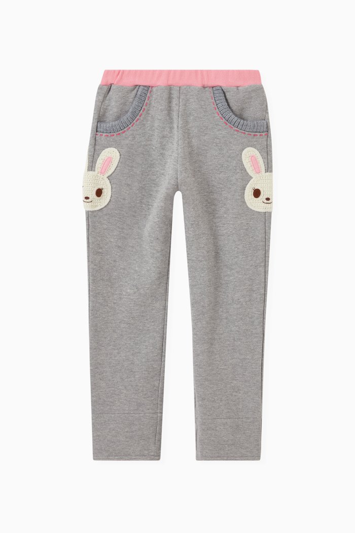 

Bunny Patch Pants in Cotton-blend, Pink