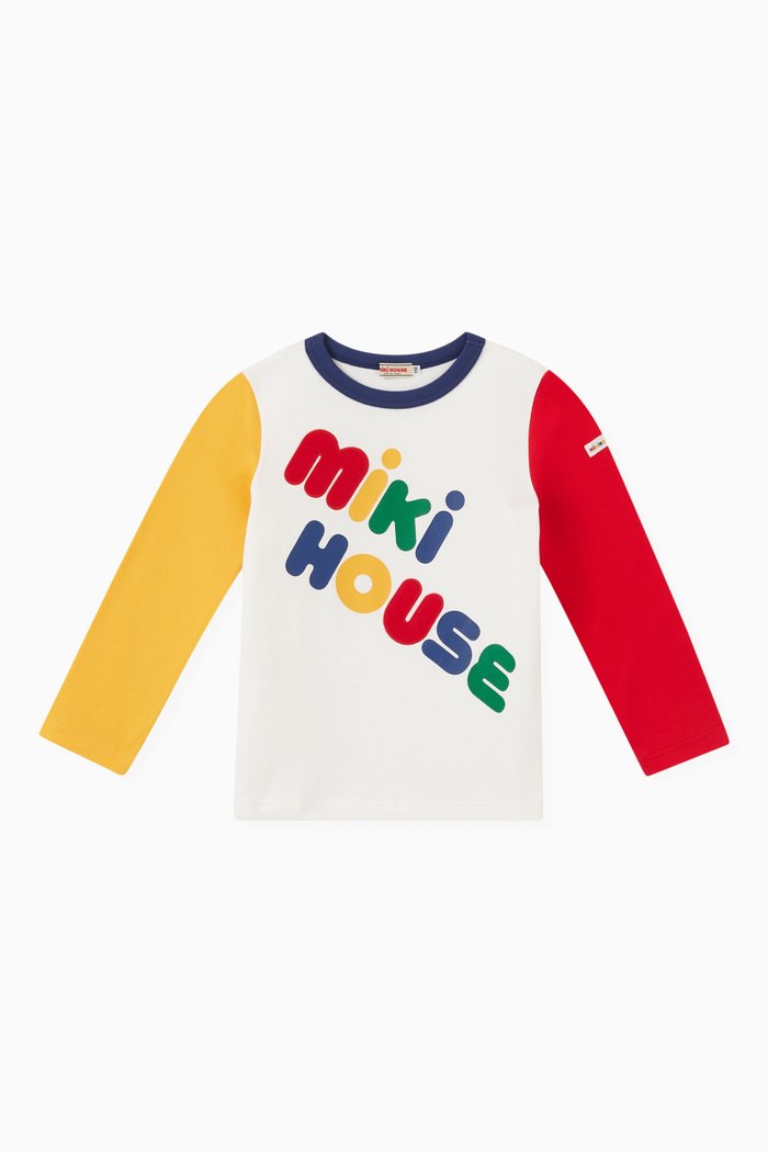 

Diagonal Logo Print T-shirt in Cotton-blend, Multicolour