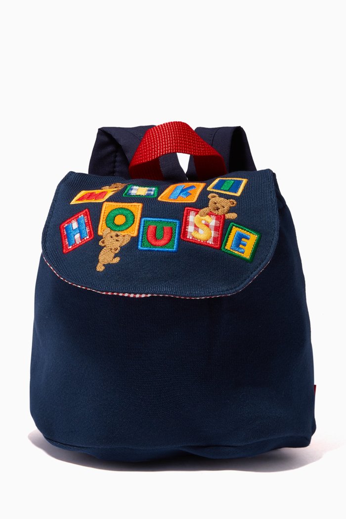 

Logo-embroidered Backpack in Fleece, Blue