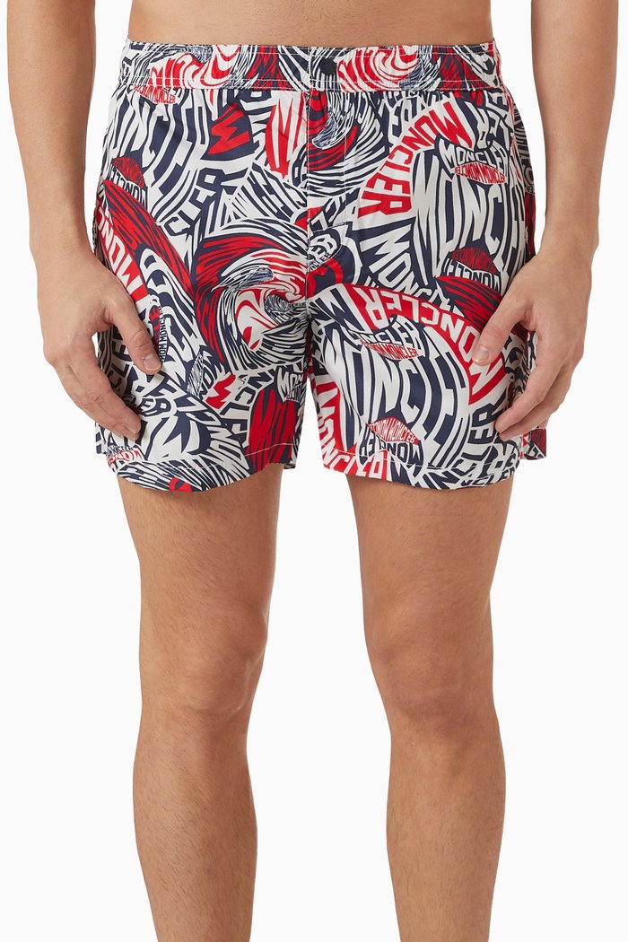 

Logo Print Swim Shorts in Nylon, Multicolour