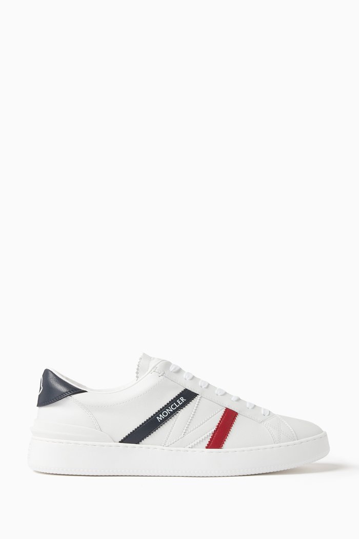 

Monaco M Low-Top Sneakers in Leather, White