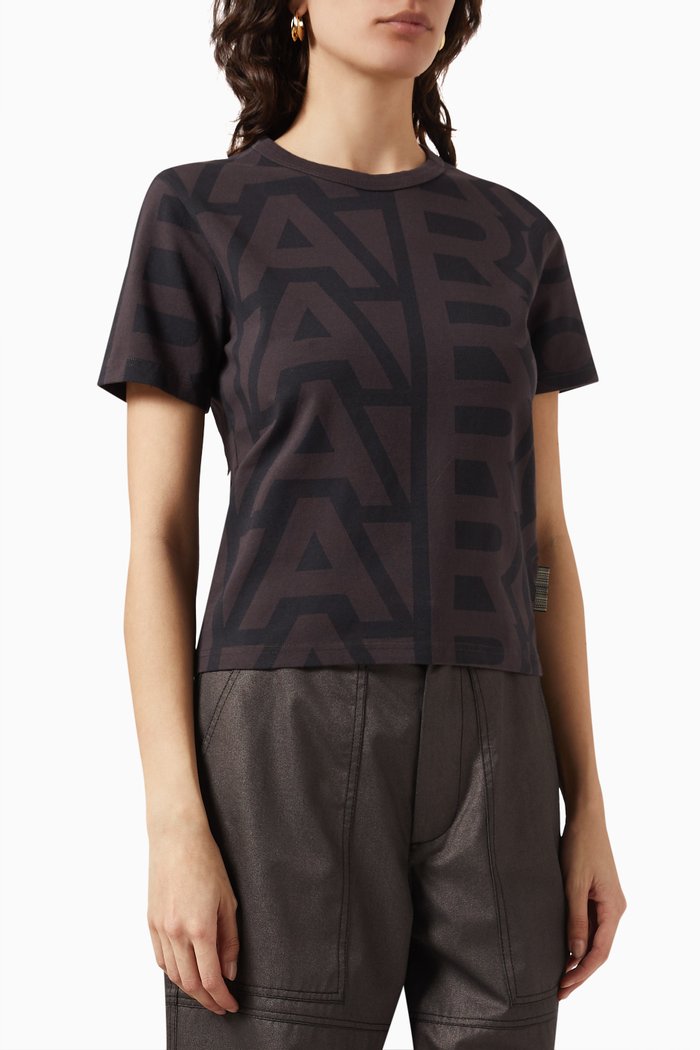 

Monogram Baby T-shirt in Stretch Cotton-jersey, Black