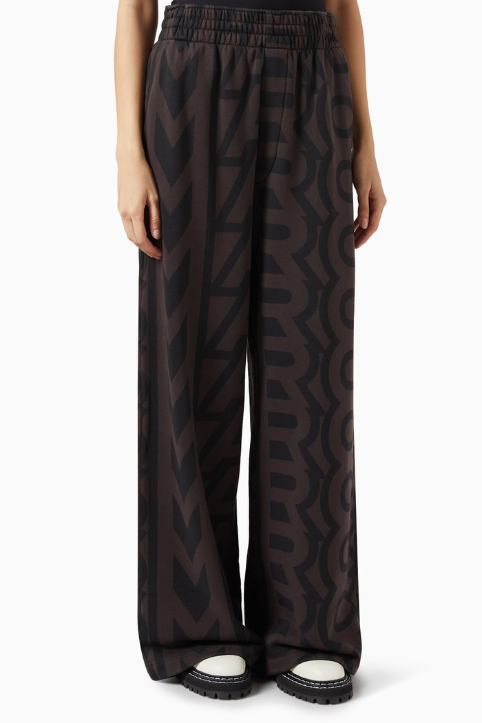 

Monogram Oversized Sweatpants in Cotton, Black