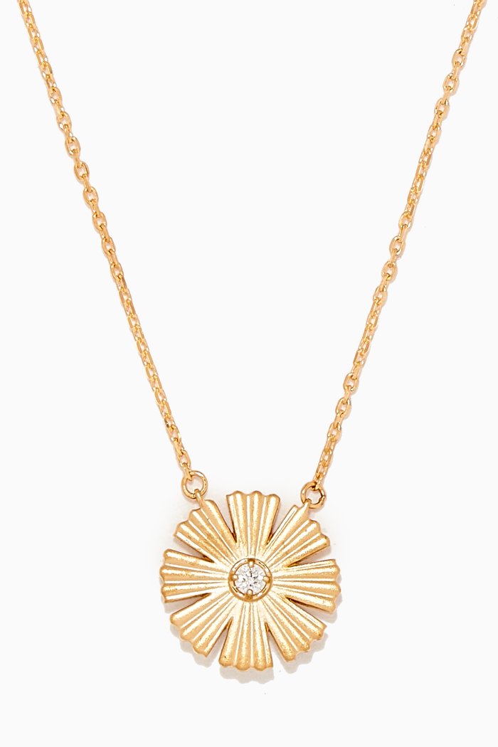 

Farfasha SunKiss Afraj Diamond & Mother of Pearl Necklace in 18kt Gold, Yellow