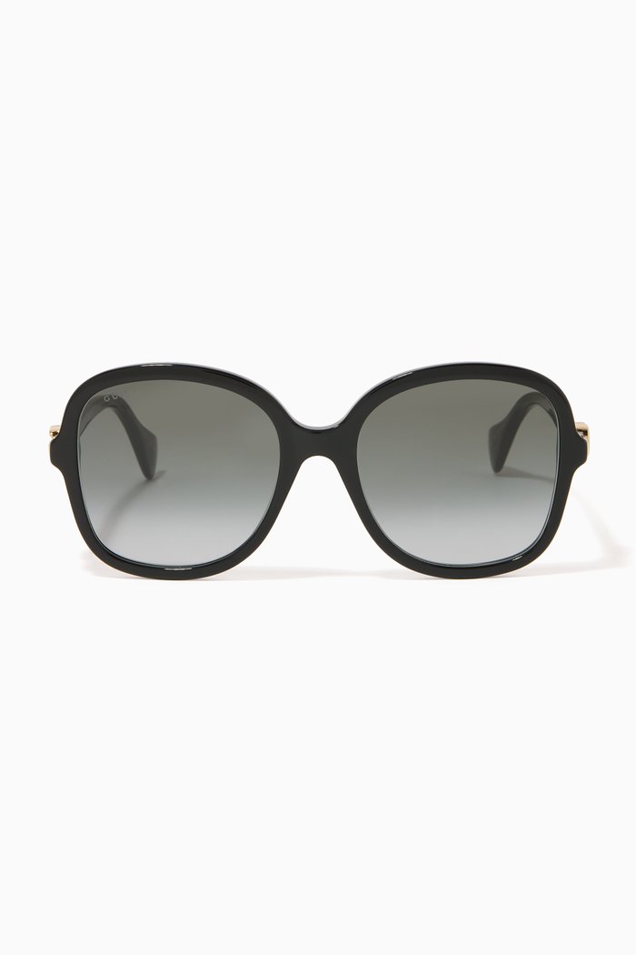

Round Sunglasses in Acetate, Black
