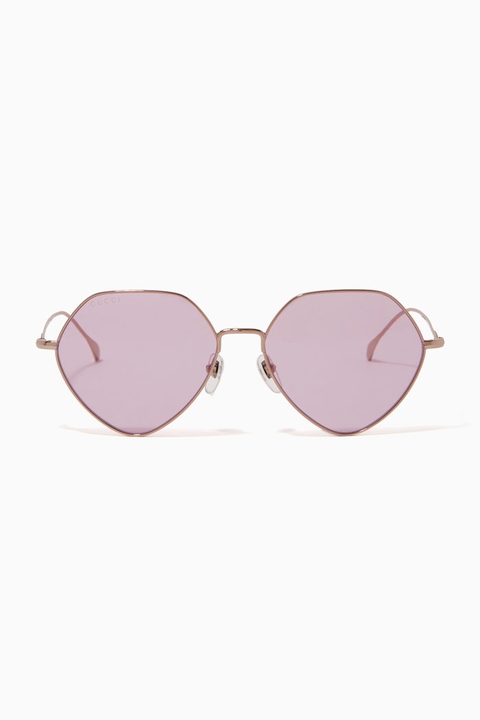

Geometric Sunglasses in Metal, Gold