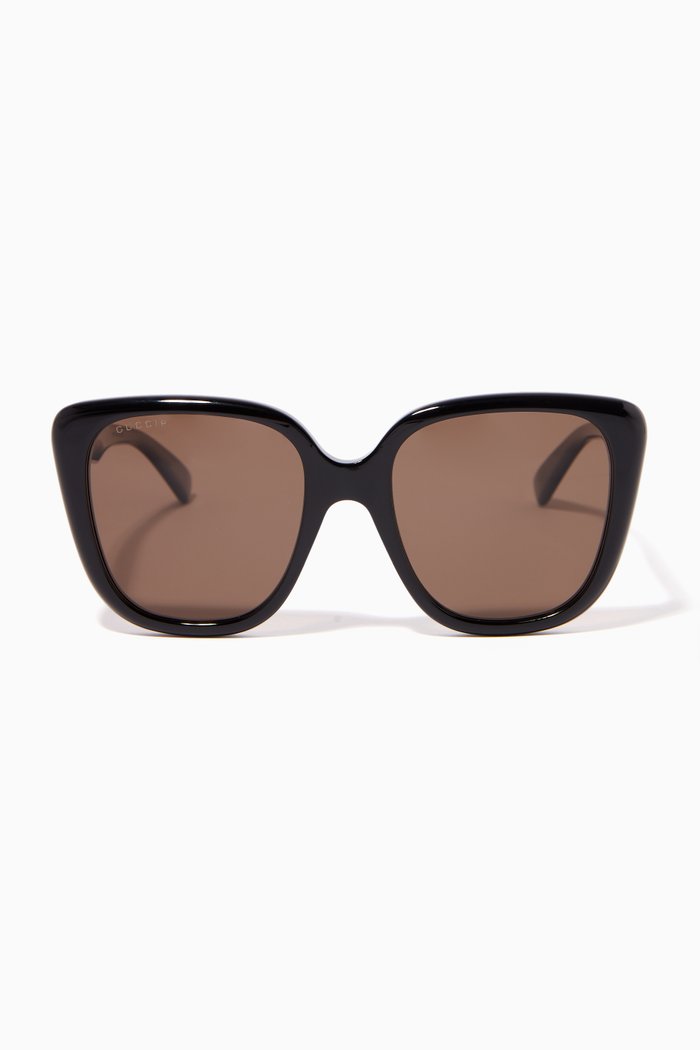 

Butterfly Sunglasses in Acetate, Black