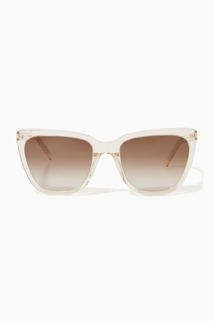 

Cat-eye Sunglasses in Acetate, Yellow