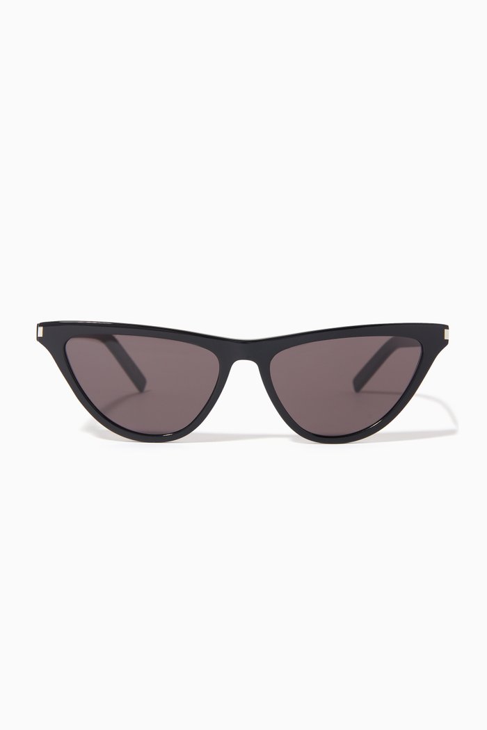 Cate-eye Sunglasses in Acetate, Black