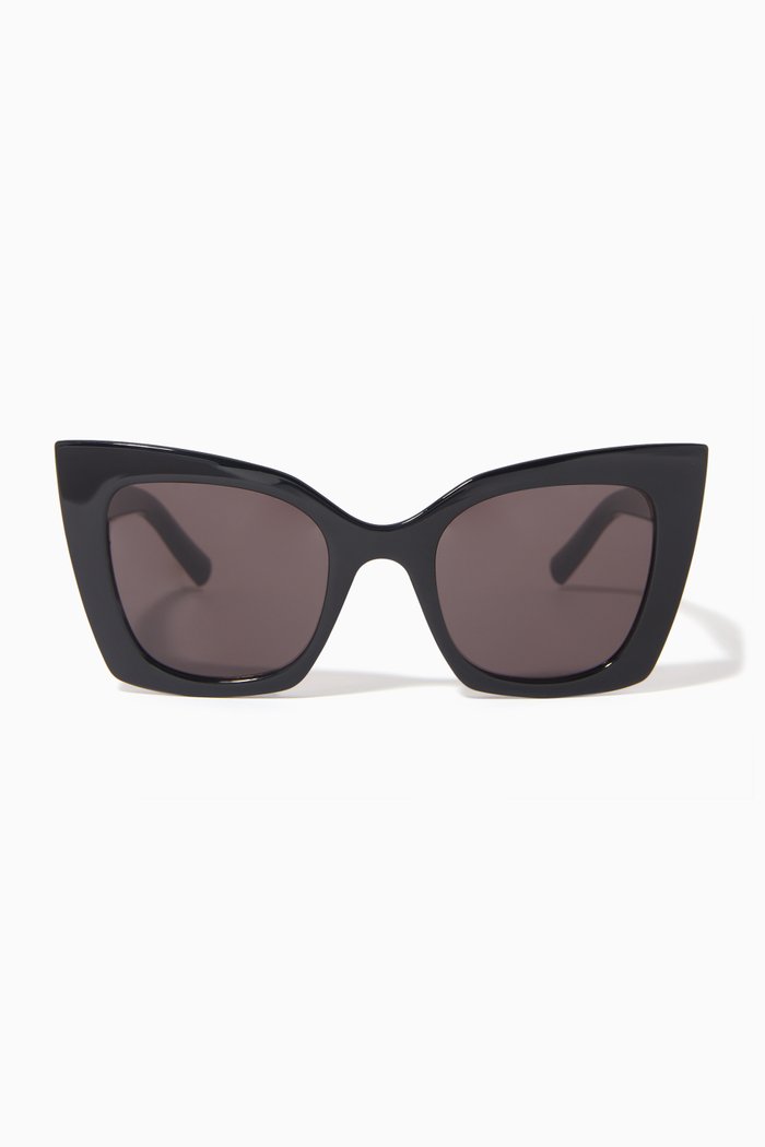 

Cat-eye Sunglasses in Acetate, Black