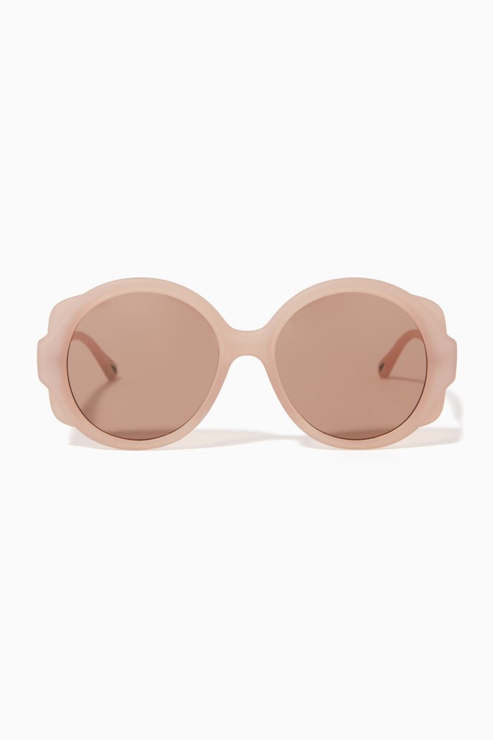 

Mirtha Round Sunglasses in Acetate, Pink
