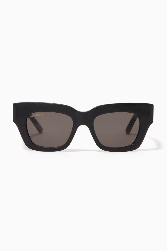 

Square D-Frame Sunglasses in Acetate, Brown