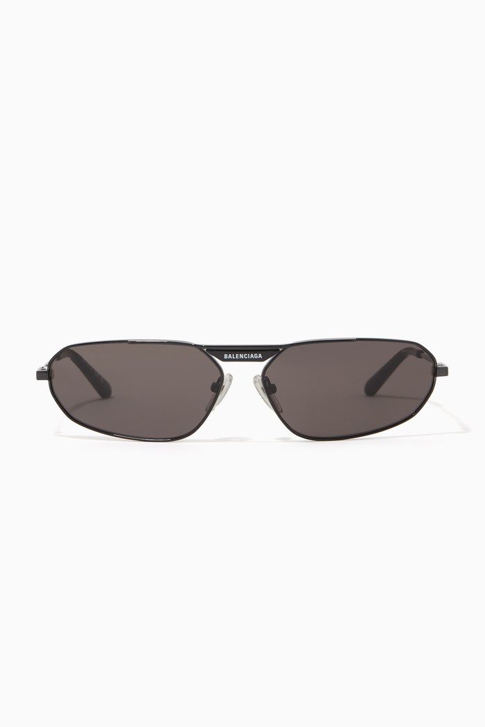 

Tag 2.0 Oval Sunglasses in Metal, Grey