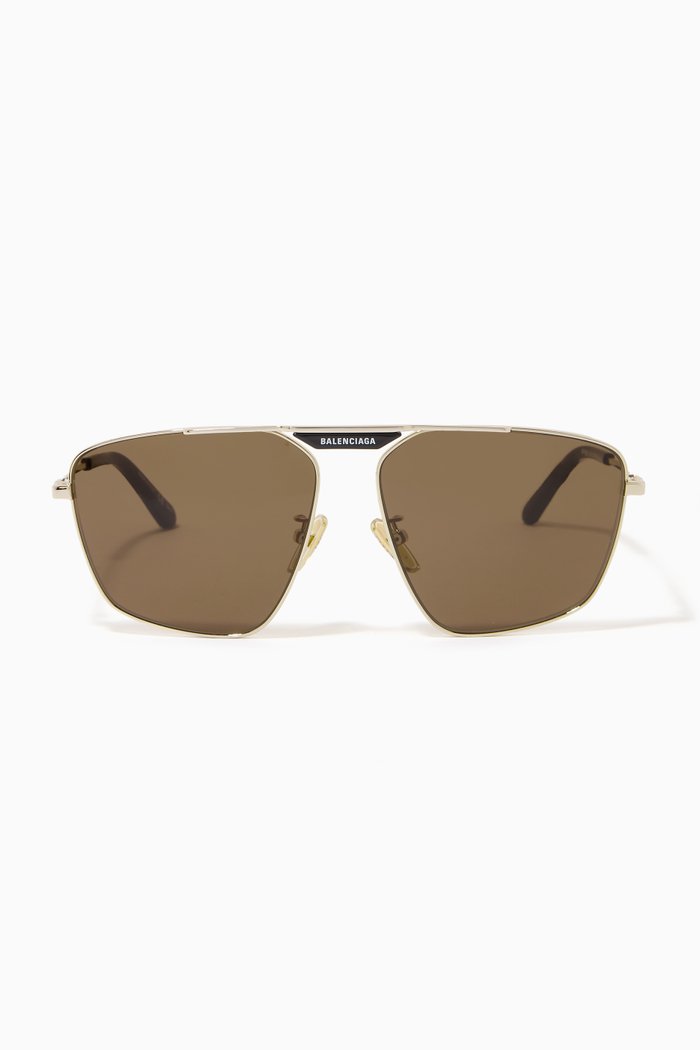 

Tag 2.0 Navigator Sunglasses in Metal, Gold