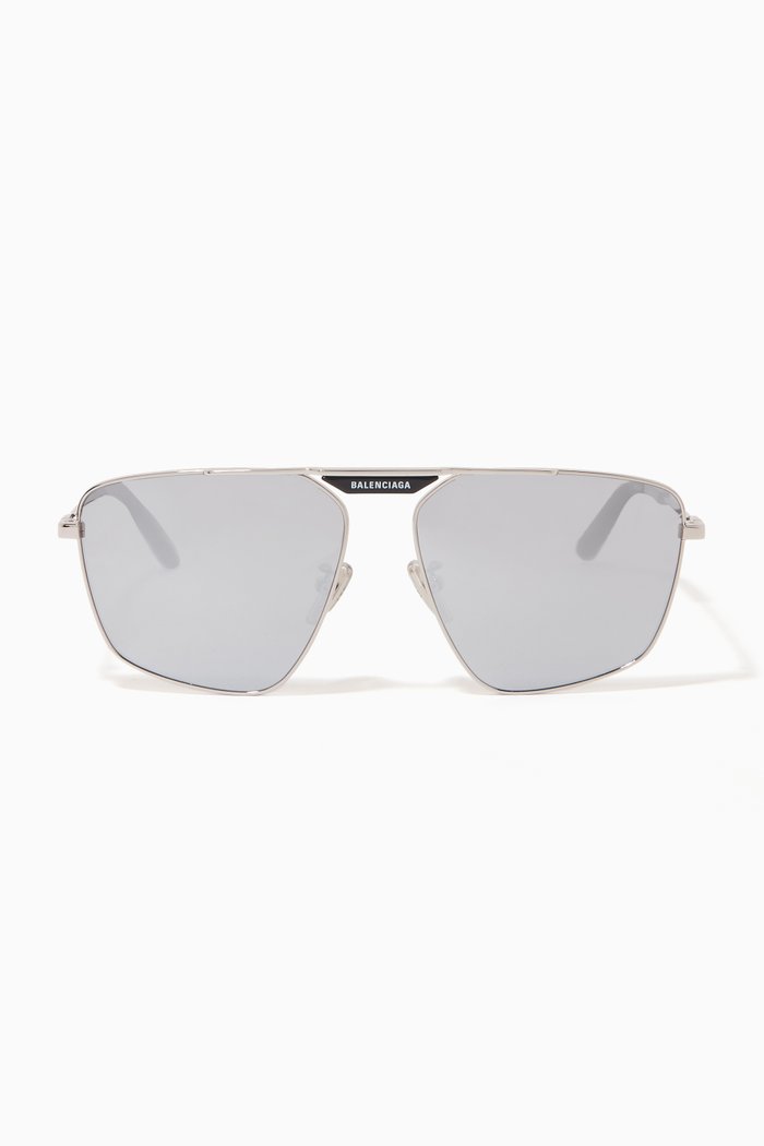 

Tag 2.0 Navigator Sunglasses in Metal, Silver