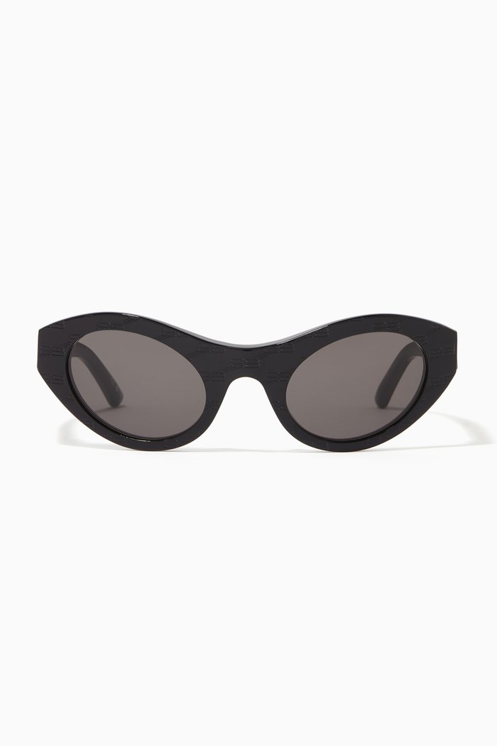

Round D-Frame Sunglasses in Acetate, Brown