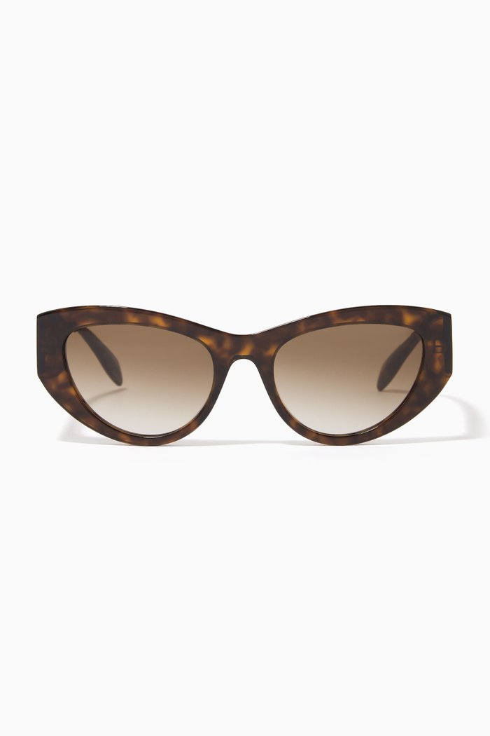 

Cat-eye Sunglasses in Acetate, Brown
