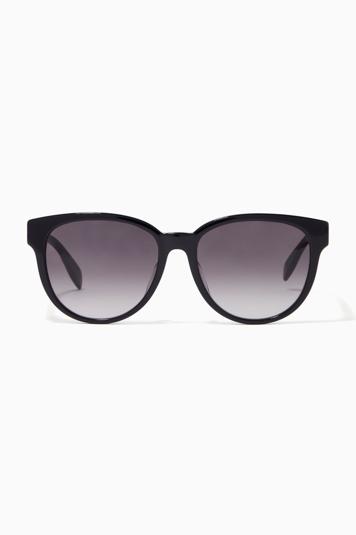 

McQueen Graffiti Square Sunglasses in Acetate, Brown