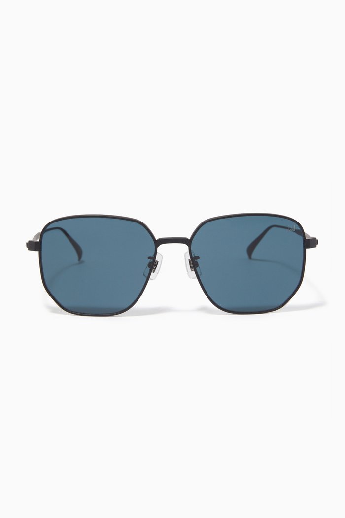 

Square Frame Sunglasses in Titanium, Black