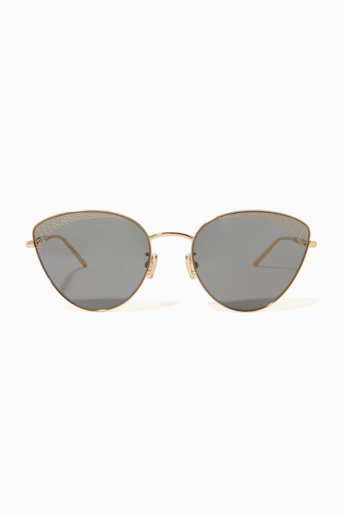 

Cat-eye Sunglasses in Metal, Gold