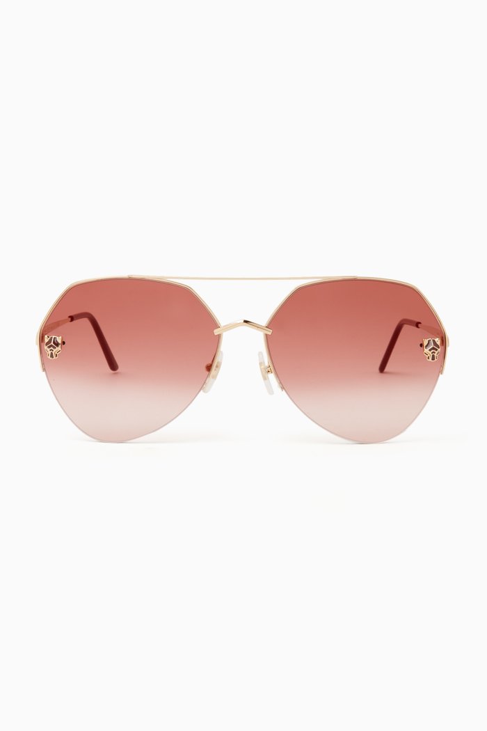 

Aviator Sunglasses in Metal, Gold
