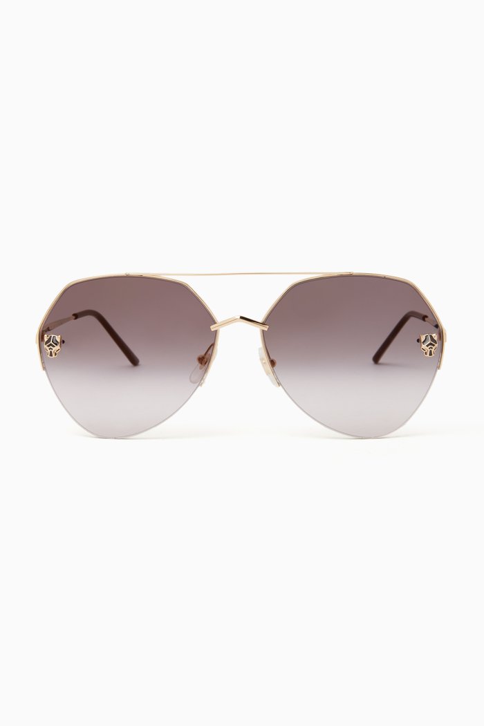 

Aviator Sunglasses in Metal, Gold
