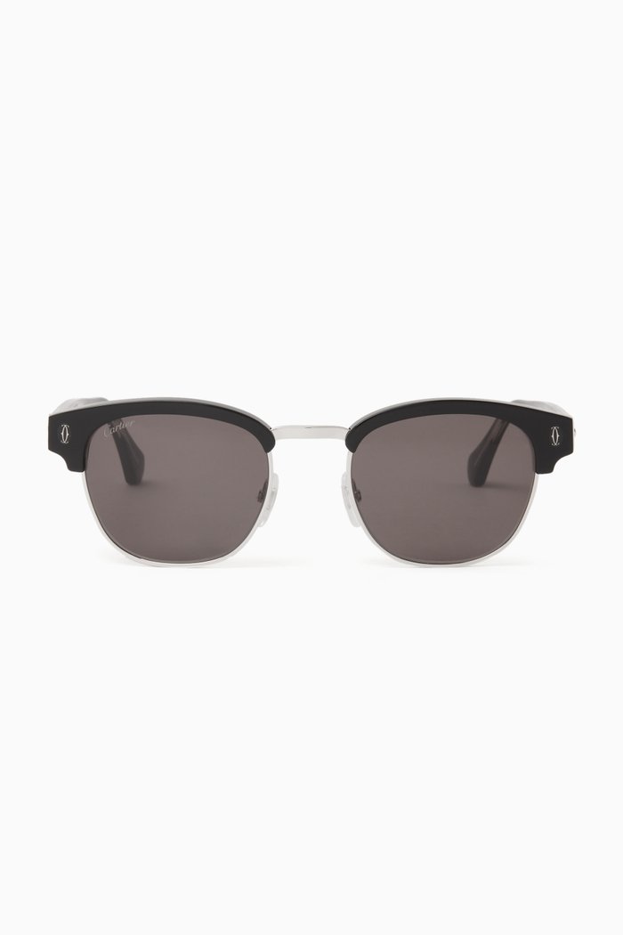 

Wayfarer Sunglasses in Metal & Acetate, Black