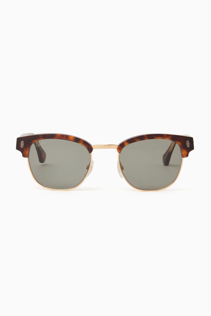 

Wayfarer Sunglasses in Metal & Acetate, Brown