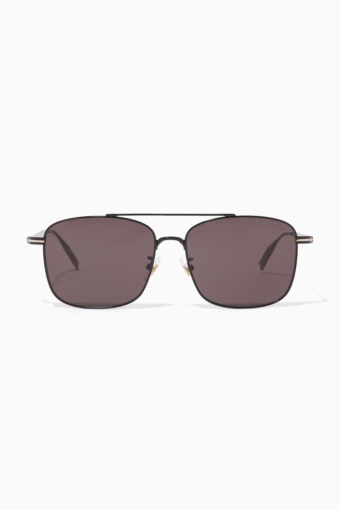 

XL Square Sunglasses in Metal, Black