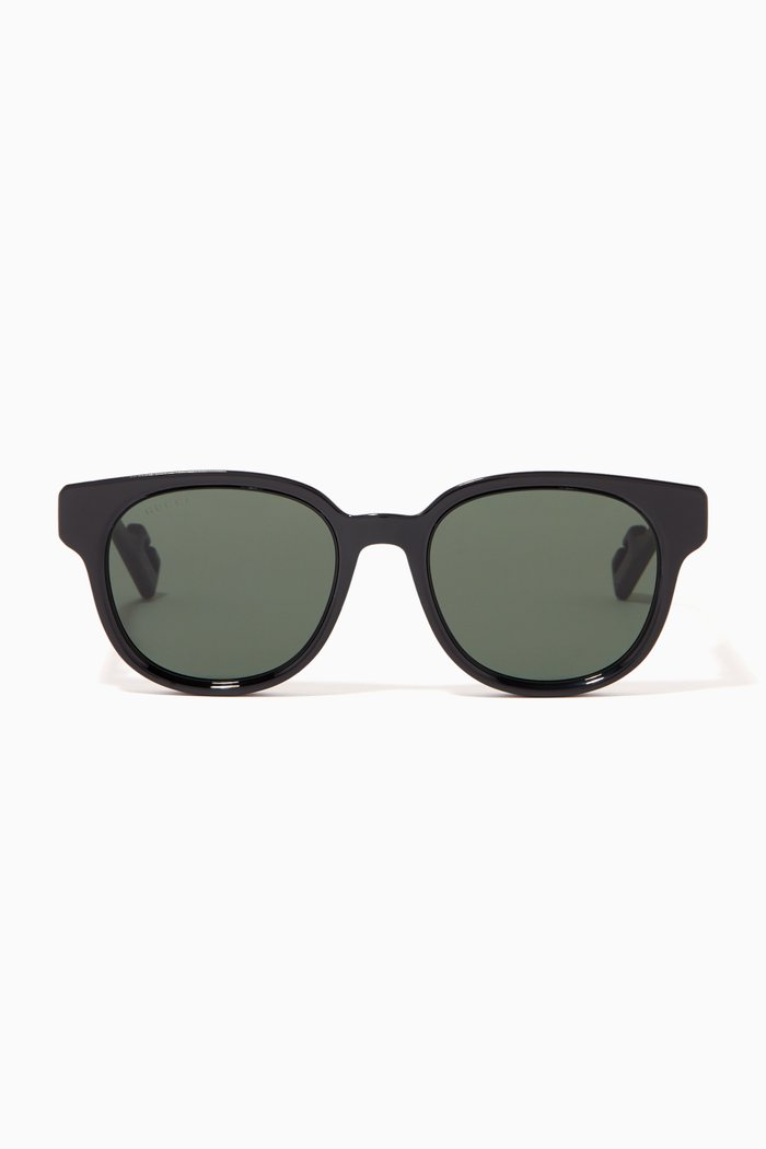 

Injection Square Frame Sunglasses in Acetate, Black