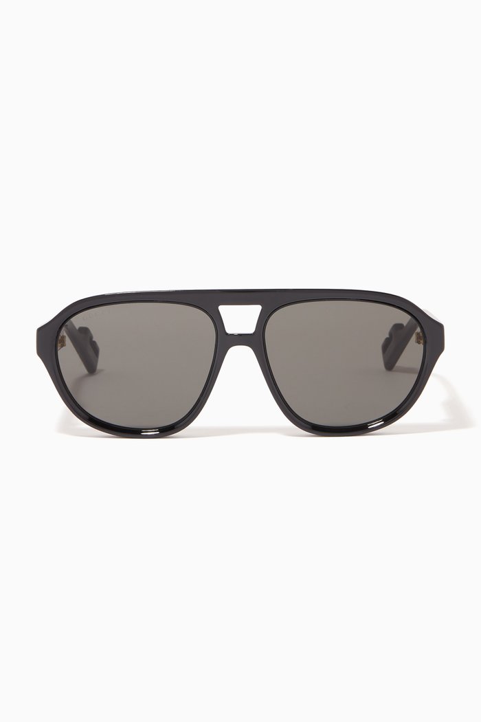

Injection Framed Sunglasses in Acetate, Black