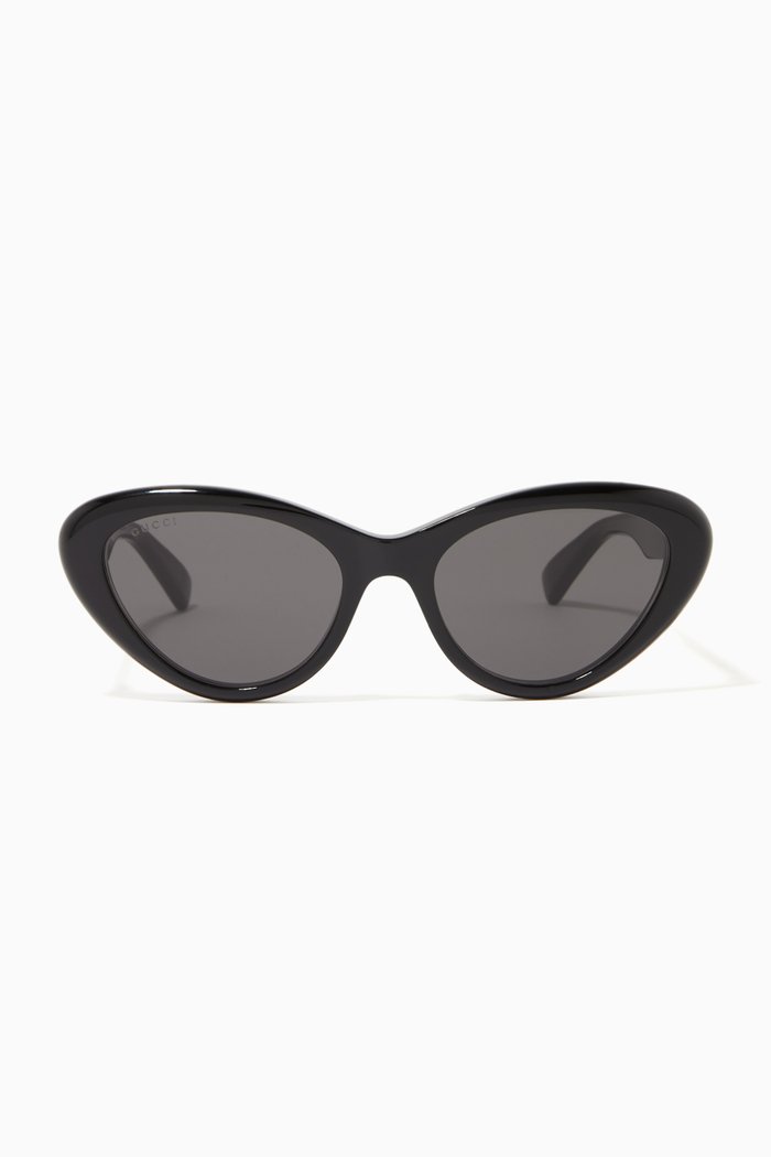 

Cat Eye Sunglasses in Acetate, Black