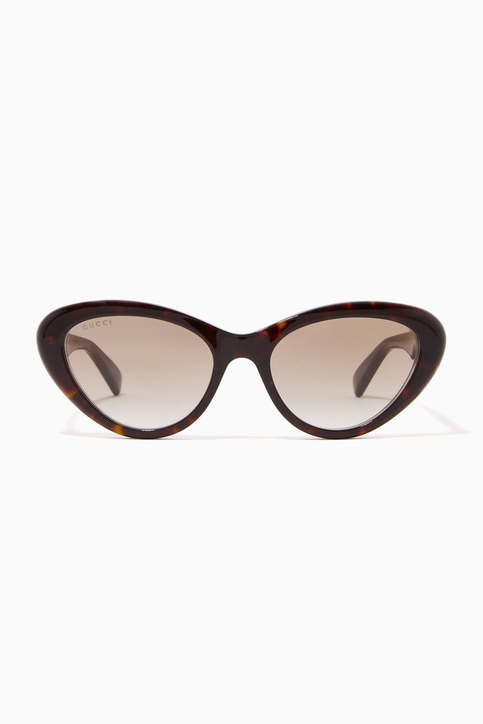

Cat Eye Sunglasses in Acetate, Brown