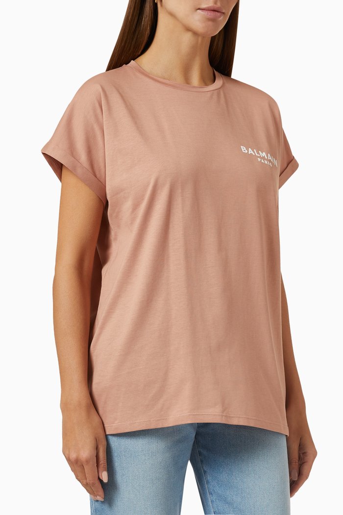 

Eco Flocked Logo T-shirt in Organic Cotton, Neutral