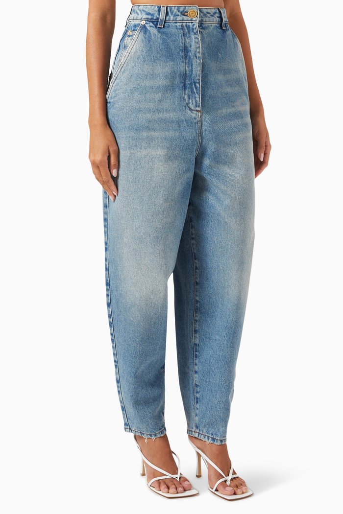

Faded Baggy Jeans in Denim, Blue