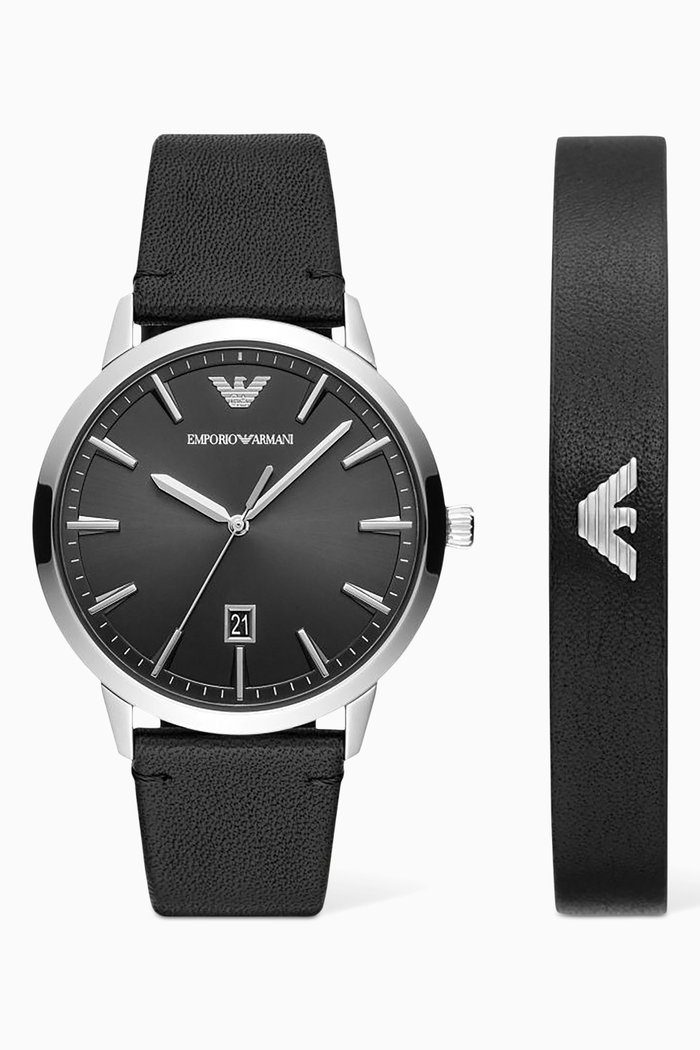 

Watch and Bracelet Set, 43mm, Black