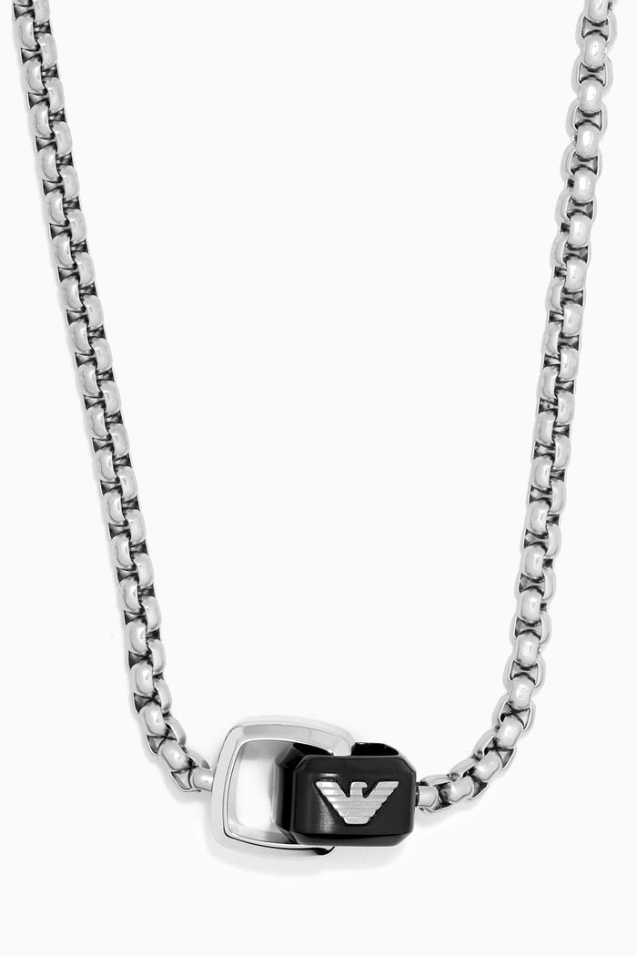 

Eagle Logo Necklace in Stainless Steel, Silver
