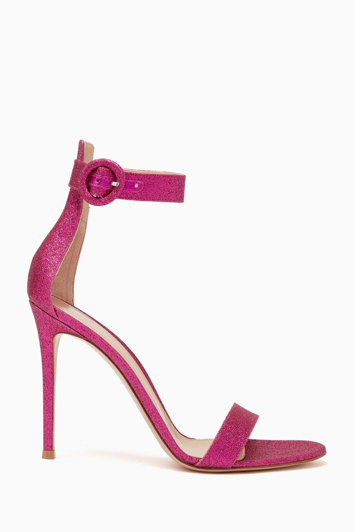 

Portofino 105 Starlight Sandals in Glitter-coated Leather, Pink