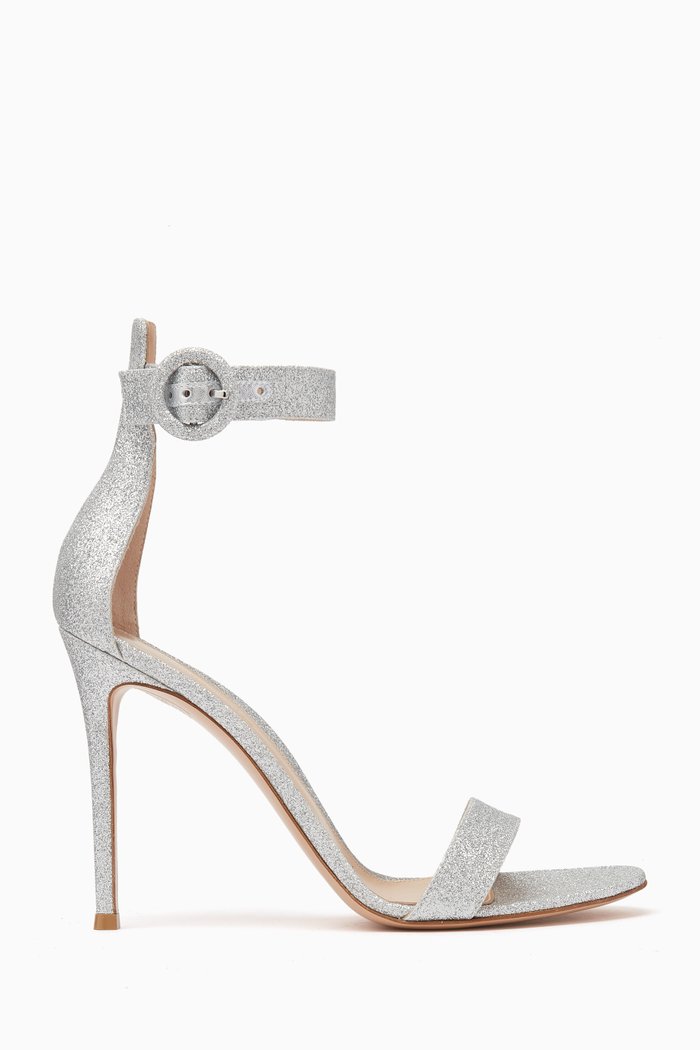 

Portofino 105 Starlight Sandals in Glitter-coated Leather, Silver