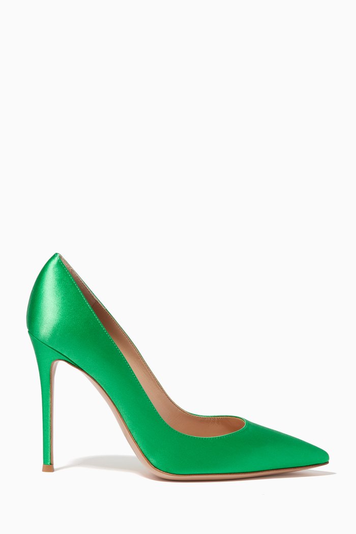 

Gianvito 105 Pumps in Satin, Green