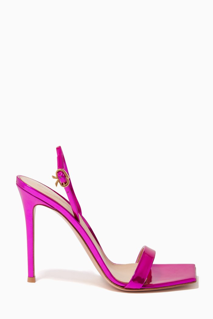 

Ribbon 105 Sandals in Patent Leather, Pink