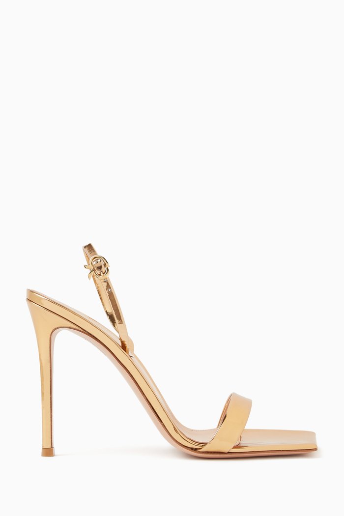 

Ribbon 105 Sandals in Patent Leather, Gold