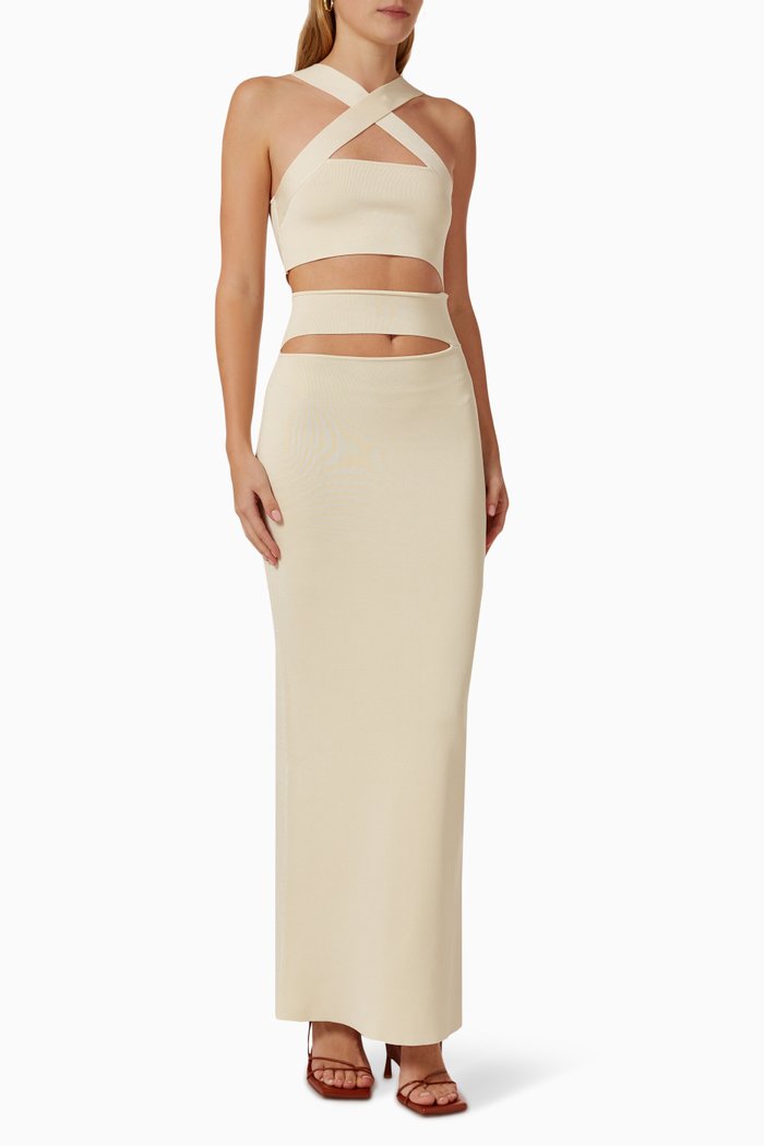 

Andrea Dress in Rayon Ponte Knit, Neutral