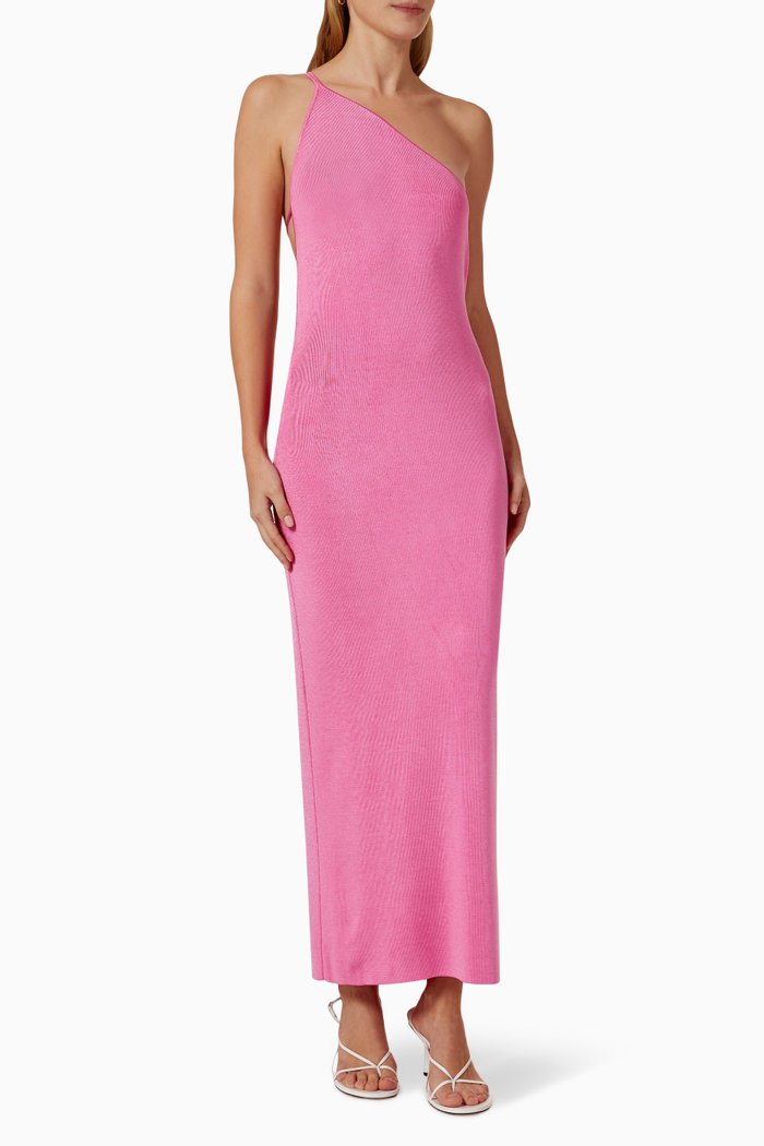 

Eden Maxi Dress in Rayon Ponte Knit, Pink