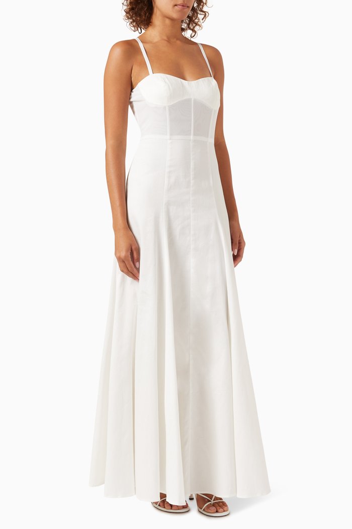 

Sloane Maxi Dress in Organic Cotton, White