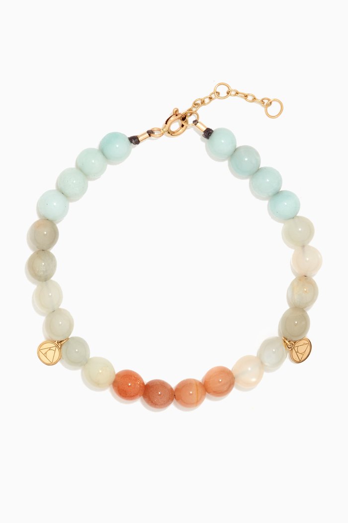 

Cinta Amazonite Moonstone Bracelet in 18kt Yellow Gold