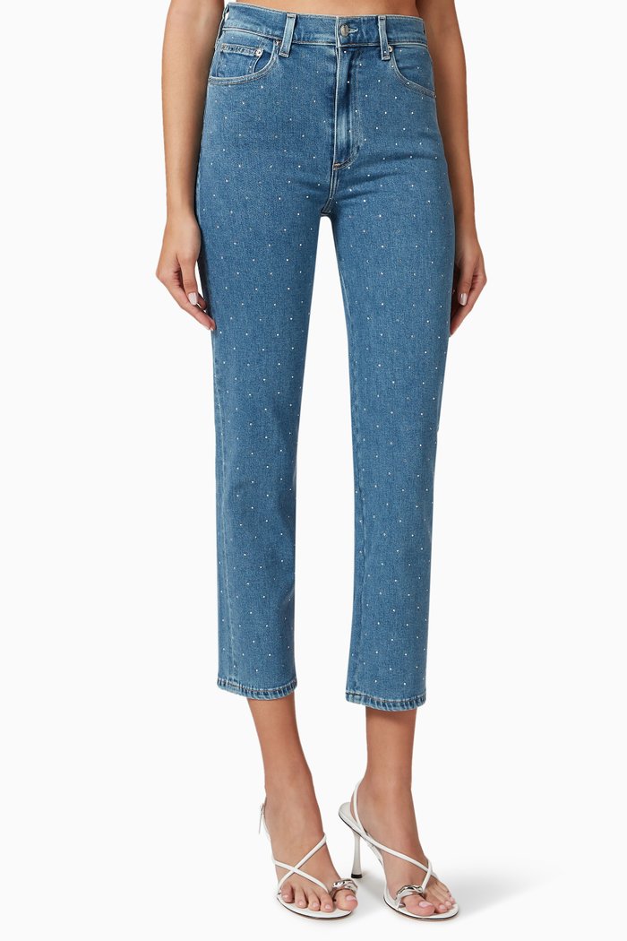 

Sabine Straight-Leg Jeans in Denim, Blue