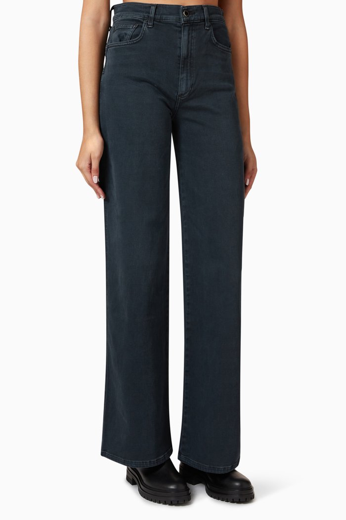 

Juliette Wide-leg Jeans in Denim, Black
